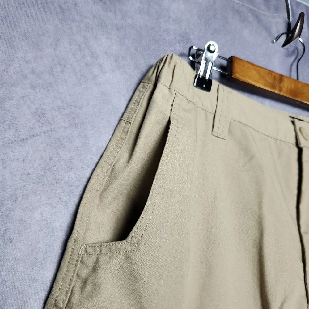 LA Police Gear Men 34 Khaki Core Cargo Tactical Ripstop Shorts BTS8001 LAPG